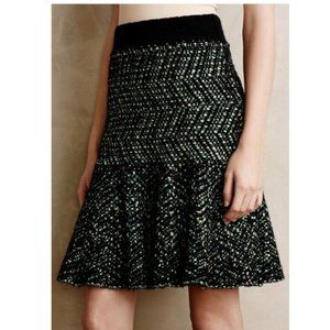Moth Textured Skater Pop-Tweed Skirt Size S
